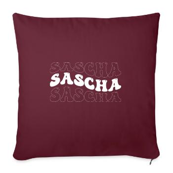 Funny Sascha Groovy 4 Männer Frauen Cool Sascha Krawatte - Sofakissenbezug 45 x 45 cm - Burgunderrot - Vorne