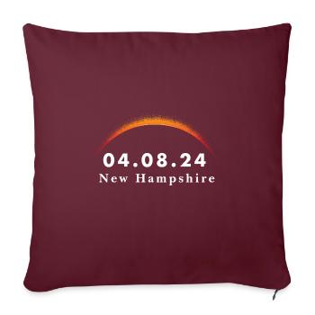 Trajectoire de totalité de l’éclipse solaire totale Nouveau - Housse de coussin décorative 45 x 45 cm - bordeaux - Devant