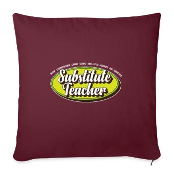 Enseignant(e) adjoint(e) Enseignant(e) suppléant(e) - Housse de coussin décorative 45 x 45 cm - bordeaux - Devant
