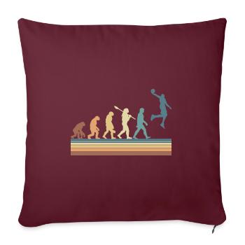 Basketball Sports Evolution for BBall Lovers Dunk - Sofakissenbezug 45 x 45 cm - Burgunderrot - Vorne