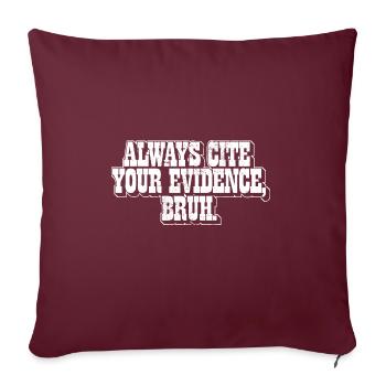 Drôle de professeur d’anglais citez toujours vos preuves - Housse de coussin décorative 45 x 45 cm - bordeaux - Devant