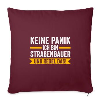 Straßenbauer Job Straßenbau Geschenk - Sofakissenbezug 45 x 45 cm - Burgunderrot - Vorne