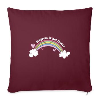 Les progrès de la thérapie comportementale du thérapeute ABA ne sont pas - Housse de coussin décorative 45 x 45 cm - bordeaux - Devant