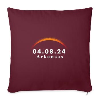 Trajectoire totale de l’éclipse solaire de la totalité Arkansas - Housse de coussin décorative 45 x 45 cm - bordeaux - Devant