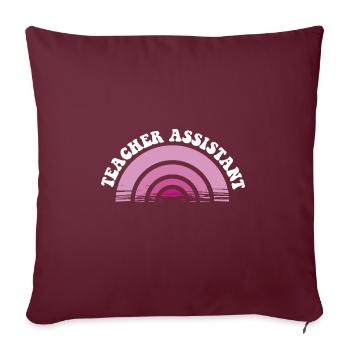 Enseignant(e) suppléant(e) Assistant(e) d’enseignement - Housse de coussin décorative 45 x 45 cm - bordeaux - Devant