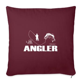 Angler - Sofakissenbezug 45 x 45 cm - Burgunderrot - Vorne