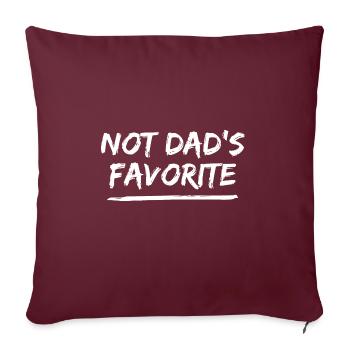 Pas l’enfant préféré de papa Fils Fille Frère ou sœur - Housse de coussin décorative 45 x 45 cm - bordeaux - Devant
