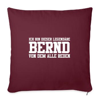Bernd Name Design - Sofakissenbezug 45 x 45 cm - Burgunderrot - Vorne