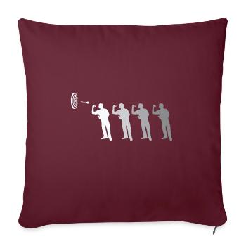 Fléchettes drôles et cadeaux de fléchettes pour les joueurs de fléchettes - Housse de coussin décorative 45 x 45 cm - bordeaux - Devant