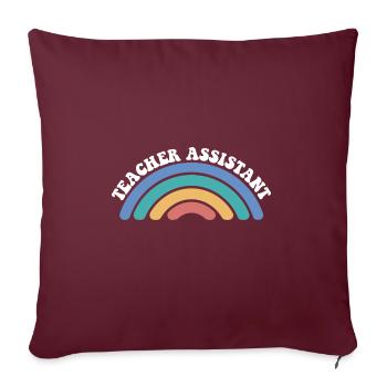 Aide-enseignant(e) Éducateur scolaire suppléant - Housse de coussin décorative 45 x 45 cm - bordeaux - Devant