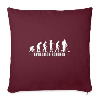Evolution Sondler Détecteur de métaux Sondel Sonde sonde - Housse de coussin décorative 45 x 45 cm - bordeaux - Devant