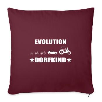 Dorfkind - Sofakissenbezug 45 x 45 cm - Burgunderrot - Vorne