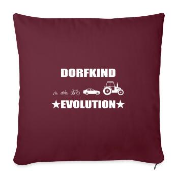Dorfkind - Sofakissenbezug 45 x 45 cm - Burgunderrot - Vorne