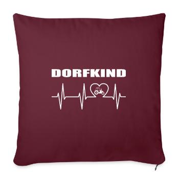 Dorfkind - Sofakissenbezug 45 x 45 cm - Burgunderrot - Vorne