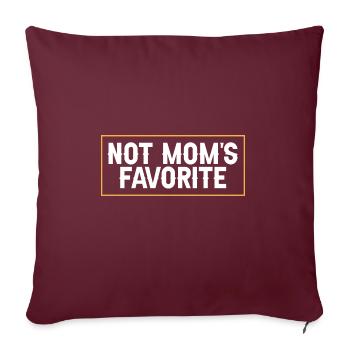 Pas l’enfant préféré de maman Fils Fille Frère ou sœur - Housse de coussin décorative 45 x 45 cm - bordeaux - Devant