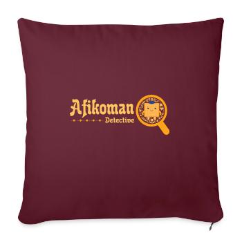 Afikoman Detective - Pessah Afikoman Search - Housse de coussin décorative 45 x 45 cm - bordeaux - Devant