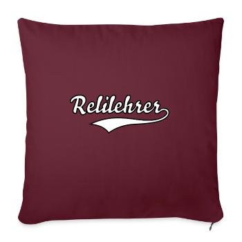 Relilehrer Referendar Religionslehrer - Sofakissenbezug 45 x 45 cm - Burgunderrot - Vorne