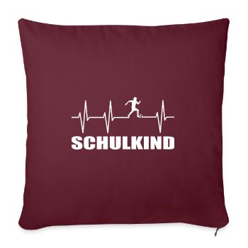 Einschulung - Sofakissenbezug 45 x 45 cm - Burgunderrot - Vorne