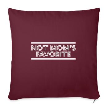 Pas l’enfant préféré de maman Fils Fille Frère ou sœur - Housse de coussin décorative 45 x 45 cm - bordeaux - Devant