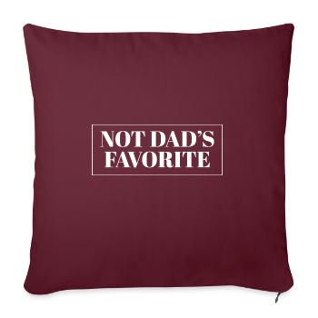Pas l’enfant préféré de papa Fils Fille Frère ou sœur - Housse de coussin décorative 45 x 45 cm - bordeaux - Devant