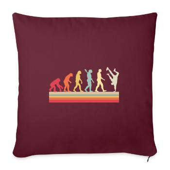 Evolution of Breakdancing B-Boy Dance Breakdance - Sofakissenbezug 45 x 45 cm - Burgunderrot - Vorne