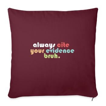 Drôle professeur d’anglais BSED Toujours citer votre - Housse de coussin décorative 45 x 45 cm - bordeaux - Devant