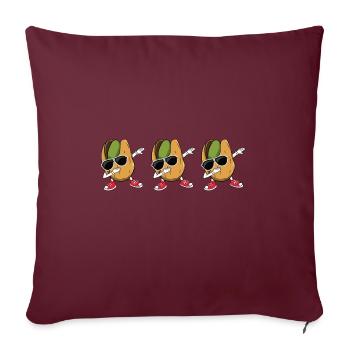 Dabbing Pistache Jour Drôle pistaches Noix Noix Pi - Housse de coussin décorative 45 x 45 cm - bordeaux - Devant