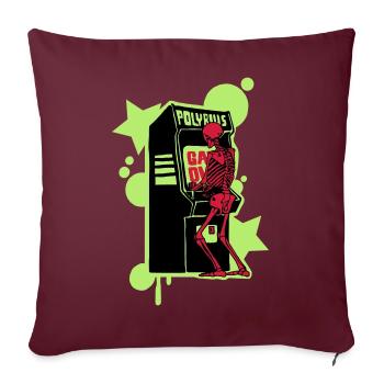 Salut-score - Housse de coussin décorative 45 x 45 cm - bordeaux - Devant
