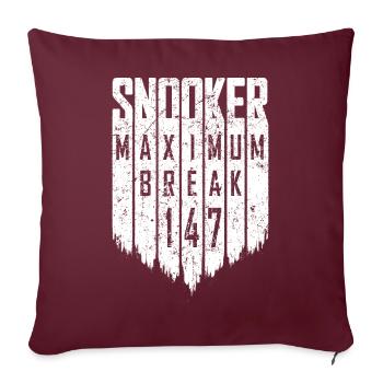 Snooker - Maximum Break 147 - Housse de coussin décorative 45 x 45 cm - bordeaux - Devant