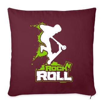 Scooter Stunt Roller Rock n Roll - Sofakissenbezug 45 x 45 cm - Burgunderrot - Vorne