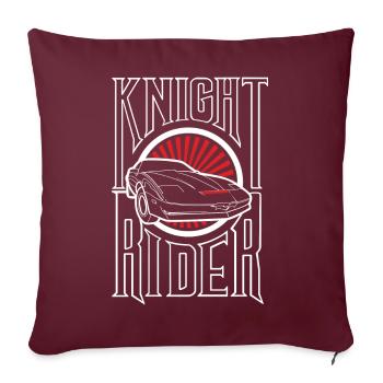 Knight Rider KITT Knight Industrie 2000 - Sofakissenbezug 45 x 45 cm - Burgunderrot - Vorne