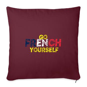 Go French Yourself Gift Idea France - Sofa pillowcase 17,3'' x 17,3'' (45 x 45 cm) - burgundy - Front