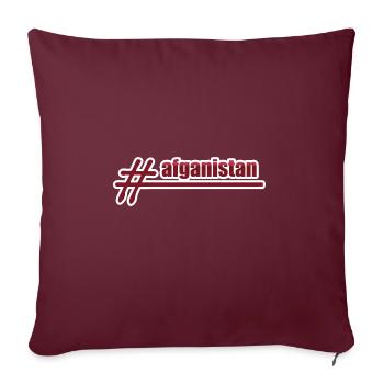 Afghanistan - Housse de coussin décorative 45 x 45 cm - bordeaux - Devant
