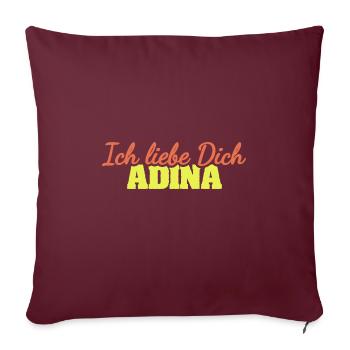 Adina als Liebe - Sofakissenbezug 45 x 45 cm - Burgunderrot - Vorne