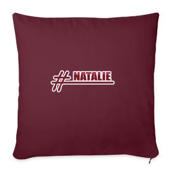 Geschenk für Natalie - Sofakissenbezug 45 x 45 cm - Burgunderrot - Vorne