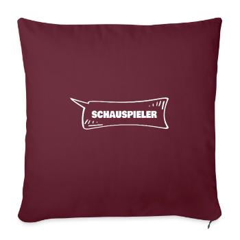 Acteur de bulle de dialogue - Housse de coussin décorative 45 x 45 cm - bordeaux - Devant