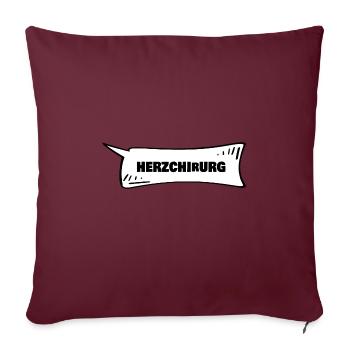 Chirurgien cardiaque à bulle de dialogue - Housse de coussin décorative 45 x 45 cm - bordeaux - Devant