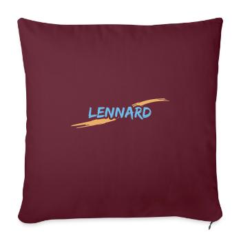 Geschenk für Lennard - Sofakissenbezug 45 x 45 cm - Burgunderrot - Vorne