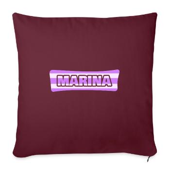 Marina - Sofakissenbezug 45 x 45 cm - Burgunderrot - Vorne