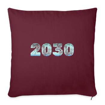 Froid 2030 - Housse de coussin décorative 45 x 45 cm - bordeaux - Devant