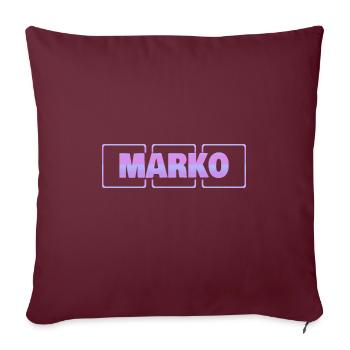 Geschenk für Marko - Sofakissenbezug 45 x 45 cm - Burgunderrot - Vorne