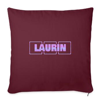 Enfant Laurin - Housse de coussin décorative 45 x 45 cm - bordeaux - Devant