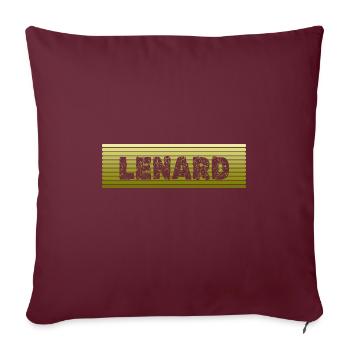 Rétro Lenard - Housse de coussin décorative 45 x 45 cm - bordeaux - Devant