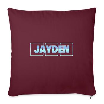 Stéphanie - Housse de coussin décorative 45 x 45 cm - bordeaux - Devant