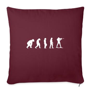 Biathlète Evolution Biathlon cadeau Sports d’hiver - Housse de coussin décorative 45 x 45 cm - bordeaux - Devant