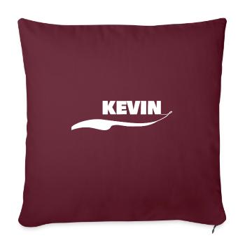 Cadeau pour Kevin - Housse de coussin décorative 45 x 45 cm - bordeaux - Devant