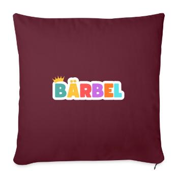 Bärbel! Customizable - Sofa pillowcase 17,3'' x 17,3'' (45 x 45 cm) - burgundy - Front