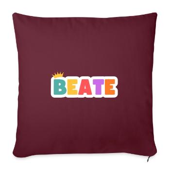 Beate! Customizable - Sofa pillowcase 17,3'' x 17,3'' (45 x 45 cm) - burgundy - Front