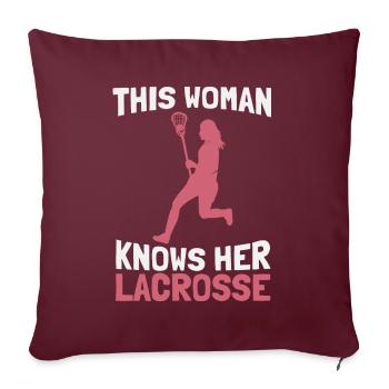 Lacrosse - Sofakissenbezug 45 x 45 cm - Burgunderrot - Vorne
