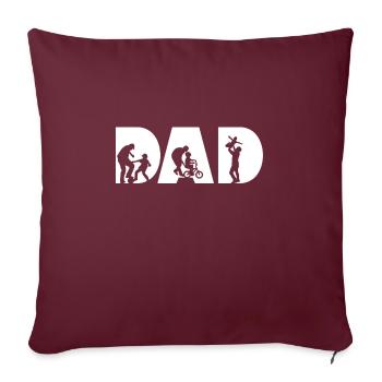 Meilleur papa - Housse de coussin décorative 45 x 45 cm - bordeaux - Devant